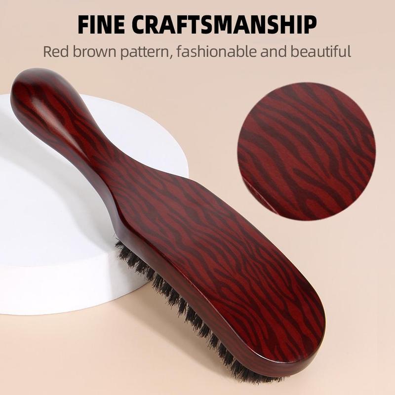 Wooden Handle Beard Hair Brush, Soft Bristles Hair Styling Tool, Beard Styling Comb for Men, Christmas Gift