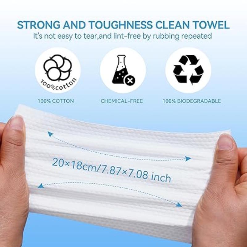 Disposable Face Towel, 50pcs pack Soft Comfortable Facial Towel, Facial Cleansing Towel, Skin Care Towel for Sensitive Skin