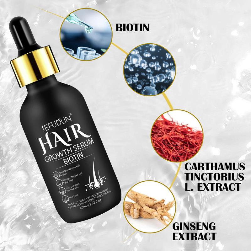 Minoxidil Hair Care Serum, 1 Count Natural Health Hair Serum with Microneedle Roller, Hair Care & Styling Product for Men & Women