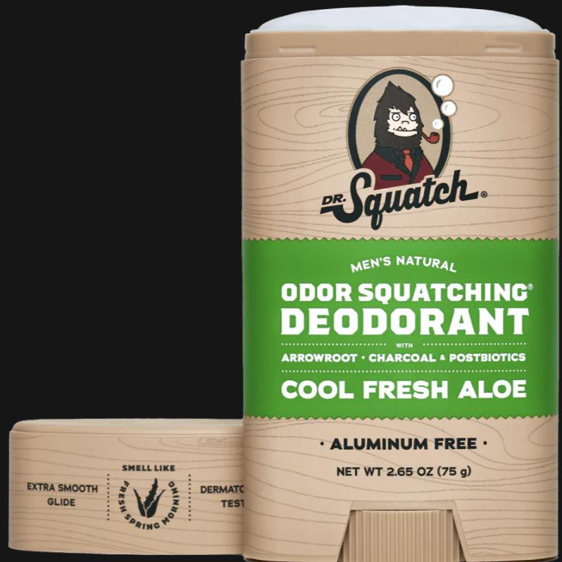 Dr. Squatch - Cool Fresh Aloe Deodorant - Body Care for Men Gentle Scent