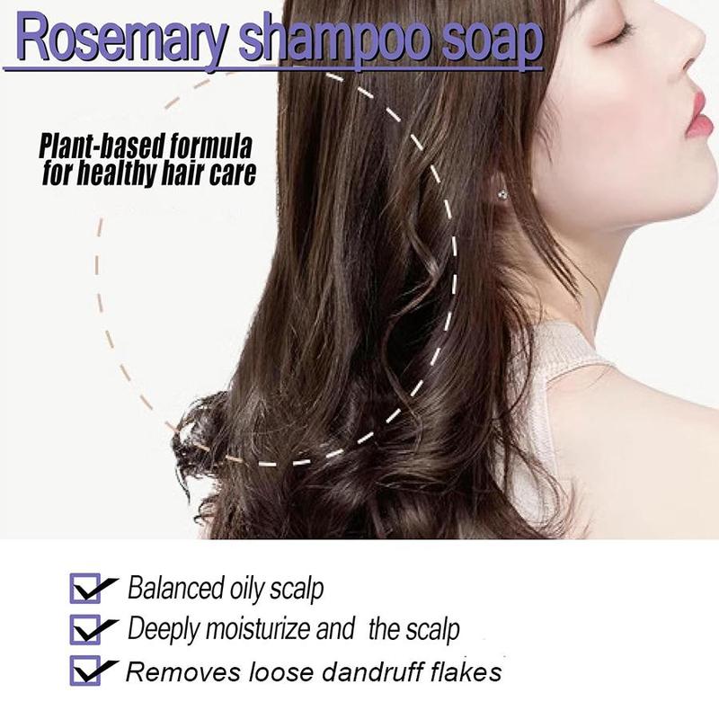 Rosemary Deep Cleansing & Oil Control Shampoo Bar, 1 Count Hydrating & Smoothing Hair Care Soap, Hair Care & Styling Product, Hair Growth Shampoo, Christmas, Christmas Gift