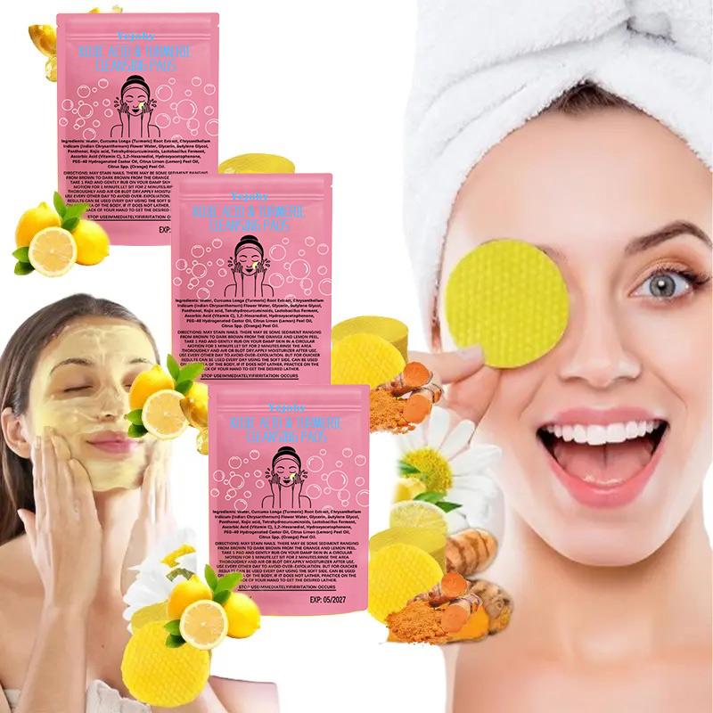 (3 Counts only 23.99$) Turmeric Cleansing Exfoliating Pads Facial Cleansing Skincare, cleansing, skin care, cleansing Turmeric Comfort Turmeric Kojic Acid Cleansing Exfoliating Pads Facial Cleansing Foaming Skincare Organic Gentle Smooth Acrylic