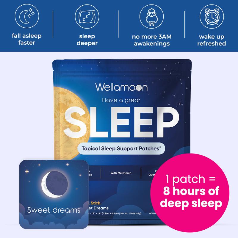 Wellamoon Comfort Sleep Support Patches for Adults Extra Strength Peel Herbal sleep patch