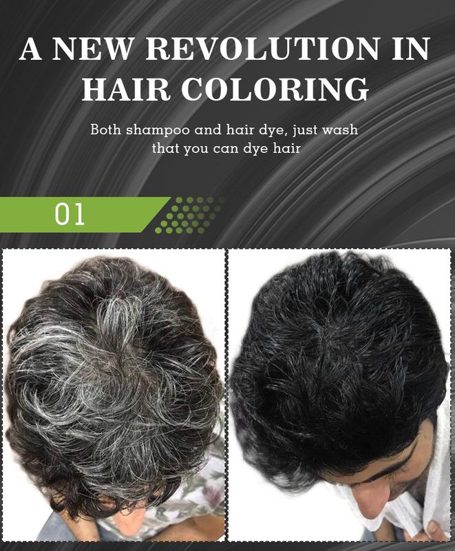 Unisex Black Herbal Hair Dye Shampoo 3 in 1 for 99.99% Gray Hair Coverage,Quick hair dye Hair Color Shampoo for Women&Men,Fruity Hair dye Shampoo,Long Lasting Shampoo Black Hair Dye in Semi-Permanent Haircare Mild Ammonia-Free Plant Hair Dye Haircare Gift