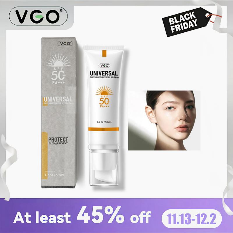 VGO-Universal Tinted Moisturizer SPF 50+ Earthy yellow liquid lt can be used as foundation liquid-A Facial Skincare