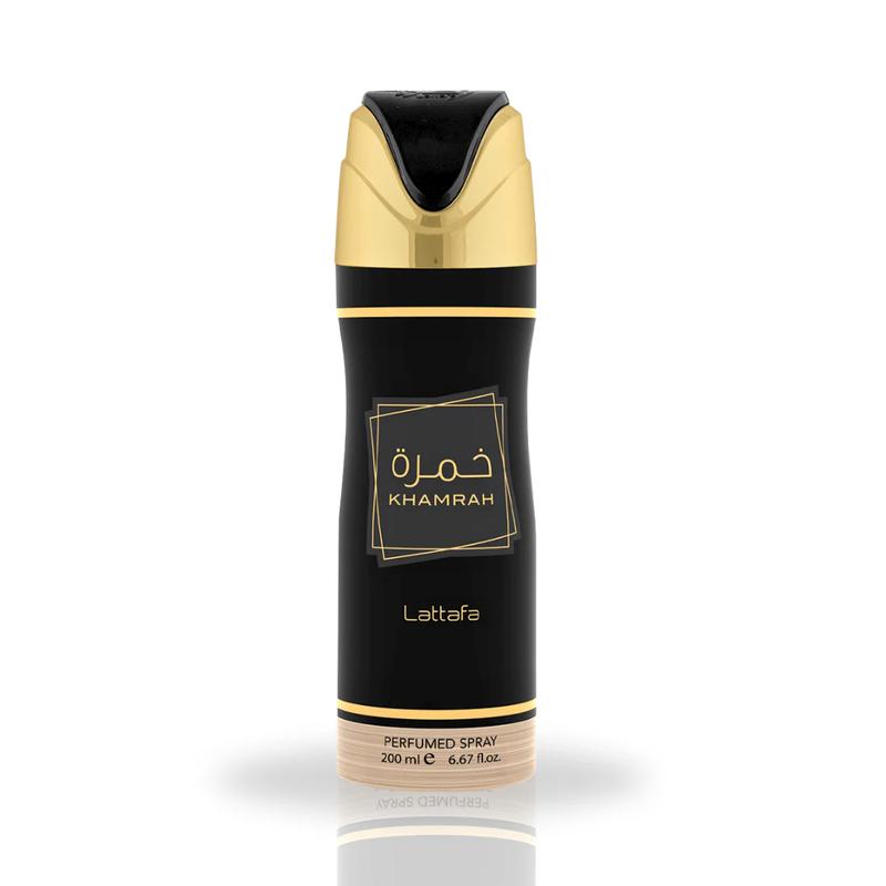 Khamrah Perfumed Body Spray Deodorant by Lattafa 200ml Bottle Aroma Body Care Fragrance Scent