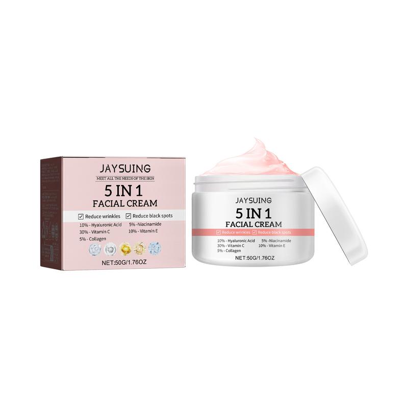 Jaysuing 5 in 1 Firming Cream Nourishes and Moisturizes Facial Skin Hyaluronic Hydrate