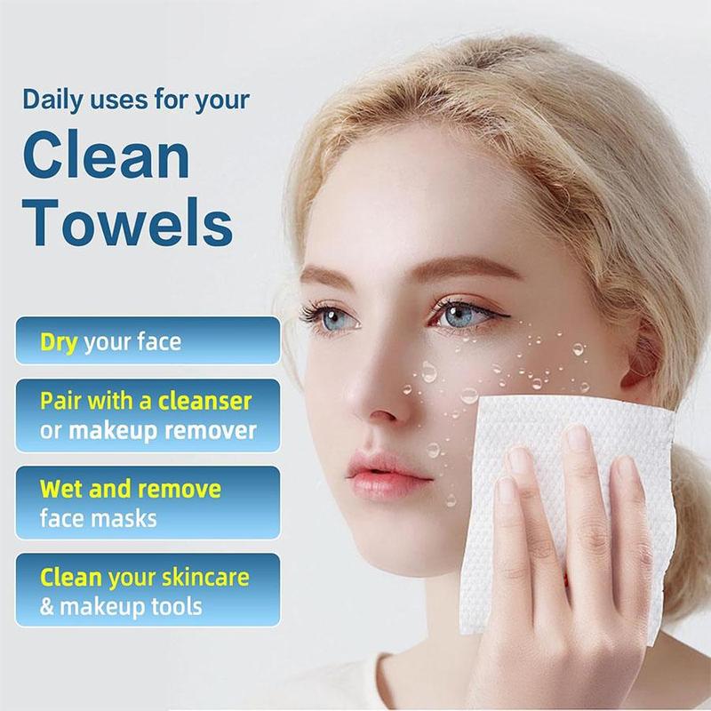 Disposable Face Towel, 50pcs box Portable Soft Facial Cleansing Towel, Facial Skin Care Towel for Home & Travel