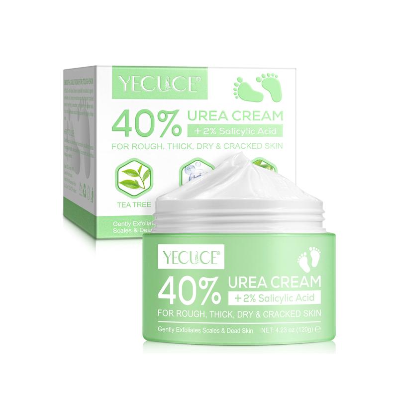 Yecuce Urea Cream 40% plus for Dry Cracked Heels, Feet, Knees, Elbows & Hands - 120g