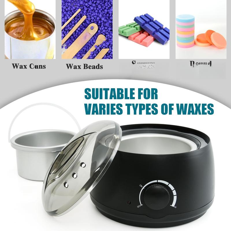 14Oz Wax Warmer for Hair Removal, Professional Wax Melting Machine for Women Men With Aluminum Pot And See-Through Lid