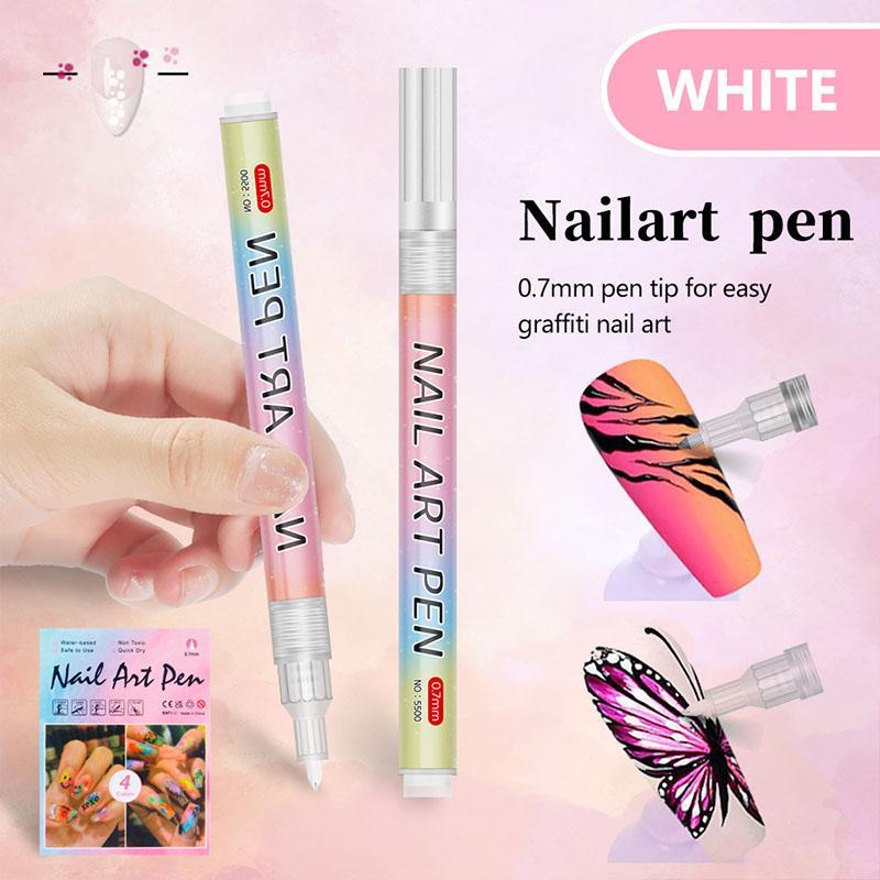 Waterproof DIY Graffiti Nail Art Pen Set, 12pcs set Colorful Acrylic Marker Pen, Professional Nail Art Tool for Women & Girls