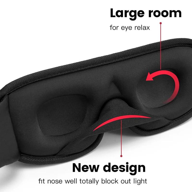 3D Sleep Eye Mask, Breathable Comfortable Sleep Eye Cover, Soft Eye Care Mask for Travel, Nap, Night Sleep, Yoga & Pilates Equipment