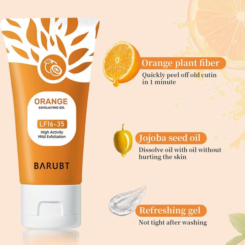 [90% People Choose] 2024 Orange Exfoliating Gel Scrub Face Body Skin, Facial Exfoliator 50g Skincare