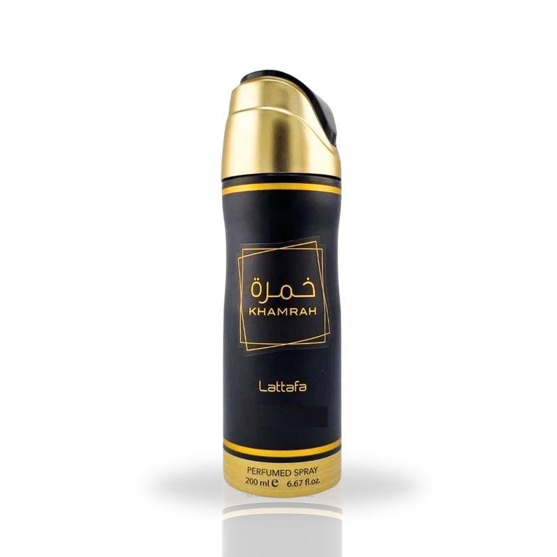 Khamrah Perfumed Body Spray Deodorant by Lattafa 200ml Bottle Aroma Body Care Fragrance Scent