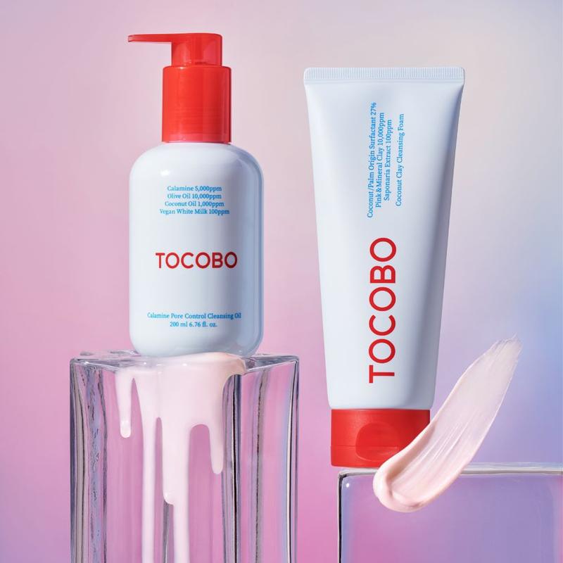 TOCOBO - Clarifying Korean Double Cleanse Set | Effectively Remove Makeup & Deep Clean Pores for Oily, Breakout-Prone Skin