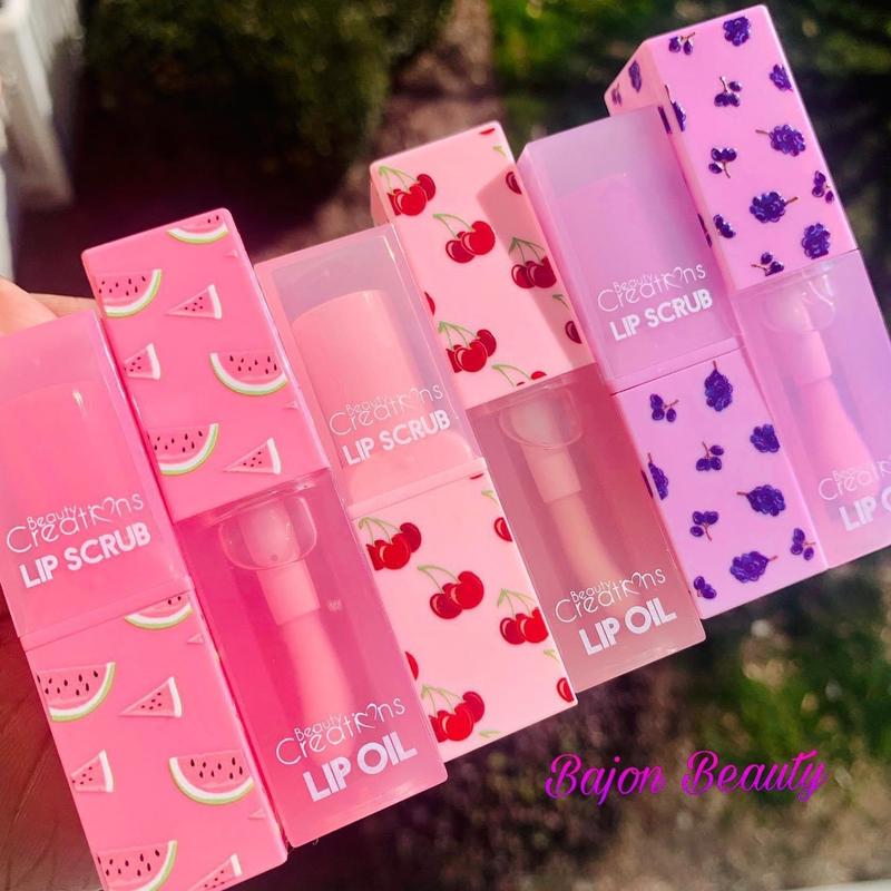 Beauty Creations - Sweet Dose Lip Care Duos Long-lasting Gloss, Lip Care Lip Scrub Makeup Lipstick Oil, Cosmetic, Lip Oil Exfoliant Jojoba