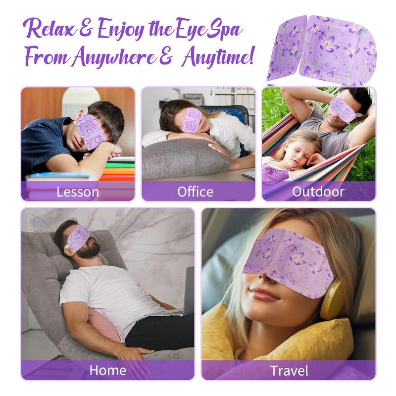 Lavender Steam Eye Mask, 12pcs box Moisturizing Eye Mask, Eye Care Mask, Eye Relaxation Mask, Suitable for Use At Bedtime, on The Go, After Using Electronics