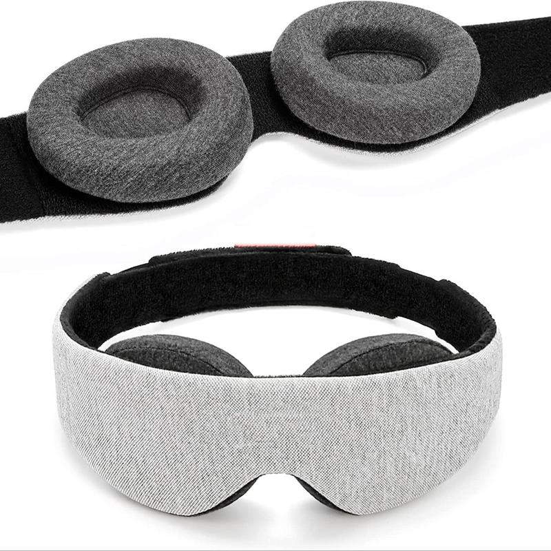 Sleep Eye Mask, 1 Count 3D Contoured Blindfold For Men & Women, Light Blockout 3D Blindfold with Soft Foam Pad, Adjustable Elastic Strap Sleep Mask