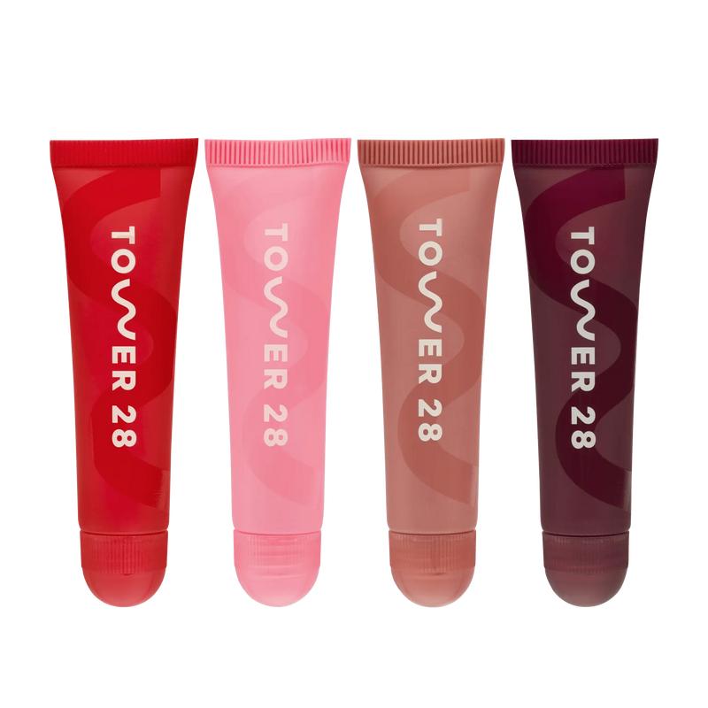 Tower 28 LipSoftie Lip Treatment Set- Soft-Shine Finish, Hydrating Lip Balm Heals and Repairs Chapped Lips - Clean, Vegan, Cruelty Free Skincare Comfort Smooth