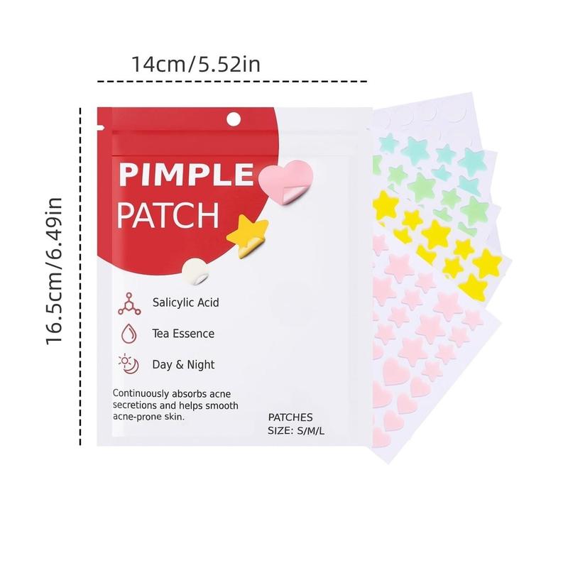 Star Heart Pattern Pimple Patch, Facial Acne Patches, Hydrocolloid Acne Patches, Pimple Patches, Pimple Popping Tool Kit, Facial Skincare Products