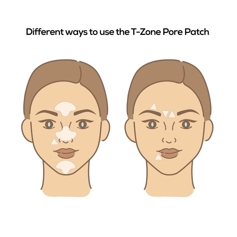 T-Zone Hydrocolloid Pore & Nose Patch | For Blackheads & Clogged Pores | Fits Nose, Chin, and Forehead | Korean Beauty | 4 Pore + 4 Triangle Patches Skincare Comfort