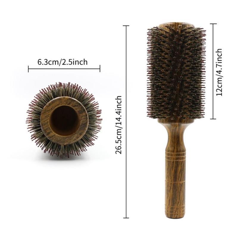 Wooden Handle Hairdressing Brush, Wet & Dry Hair Detailing Comb, Curly Hair Detangling & Styling Tool For Women, Men