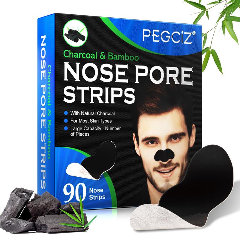 Men's Nose Pore Cleaning Strips, 90pcs box Oil-control Deep Cleansing Nose Strips, Men's Grooming Product for Christmas Gift, Nose Care Product for Men