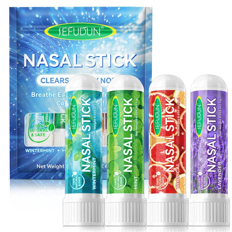 Nasal Stick, 4 Counts bag Nasal Cleansing Stick, Nasal Care Product for Women & Men, Daily Nasal Care Product