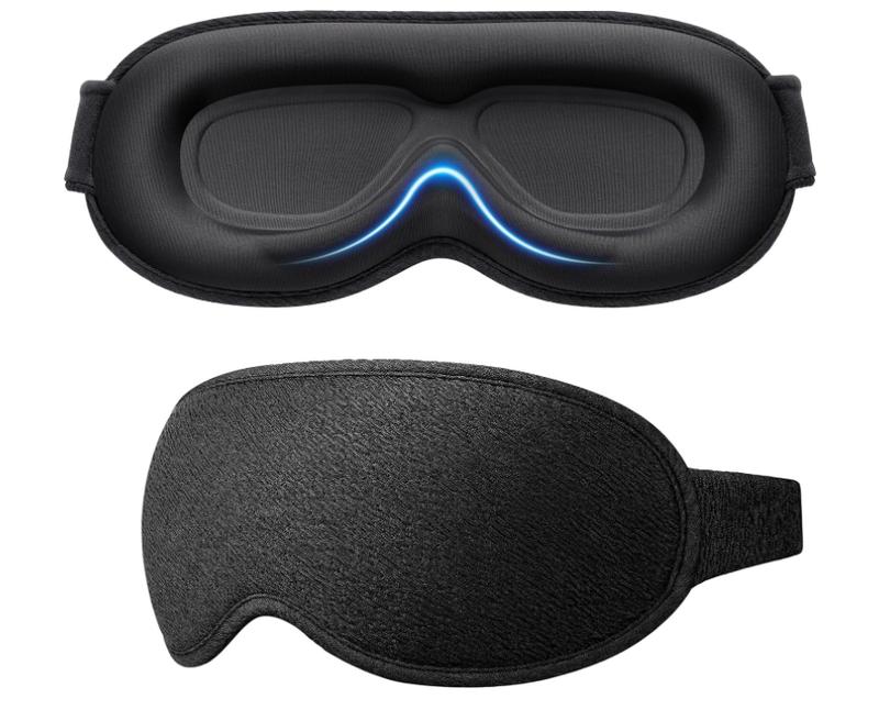 Blackout Sleep Eye Mask for Women Men, Zero Eye Pressure Sleeping Mask - Ergonomic Design 3D Cutout Eye Movement