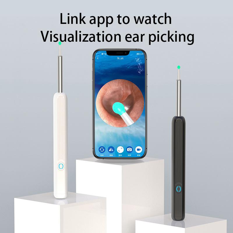 Ear Wax Removal Kit , Five million high-definition Ear Cleaner Camera  , Diameter 3mm, Earwax Remover Tool with 4 Ear Spoon, Ear Cleaner with 8 Pcs Ear Set, Earwax Camera Cleaner for iOS, Android And Smart Phone, Removal Drops, Removal Tool  HD Wireless