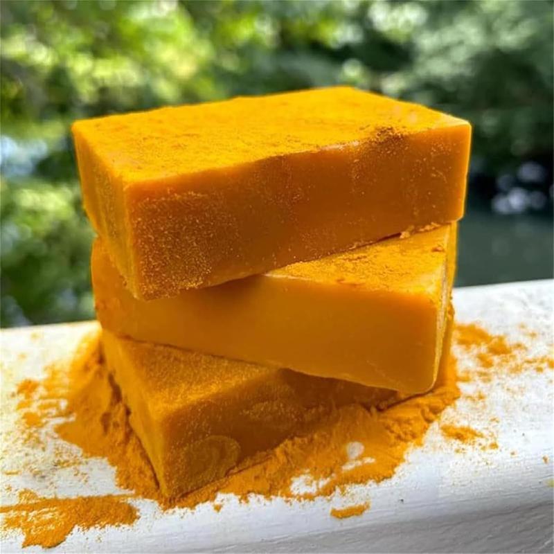 Lemon Turmeric & Kojic Acid Brighetning Soap, Turmeric Soap Set with Soap Saver Bags