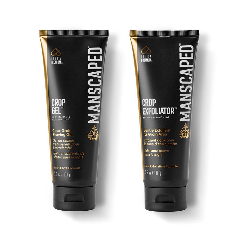 MANSCAPED® The Ultra Smooth Package, Male Hygiene Shaving Bundle, Includes The Crop Shaver® Groin Razor with Replacement Blades, Crop Gel® Ball Shaving Gel, and Crop Exfoliator®