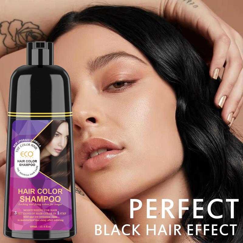 Eco  Permanent Black Hair Dye, Colorsilk with 100% Gray Coverage, Ammonia-Free, Keratin and Amino Acids, Black Shades Haircare