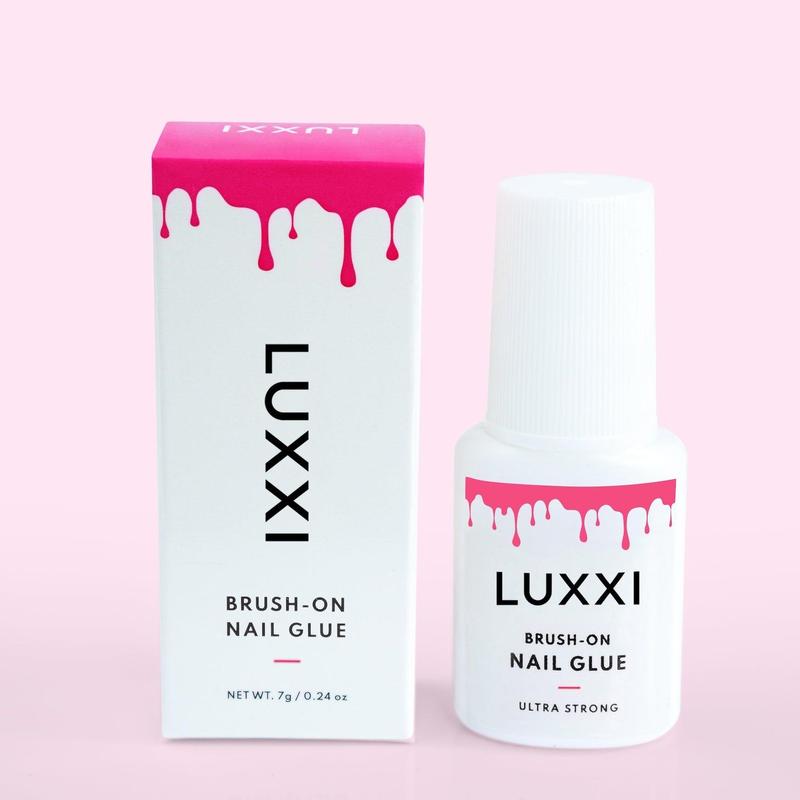 Ultra Strong Brush-On Nail Glue for Long Lasting Wear | LUXXI Gel Manicure Nail Art Nail Care