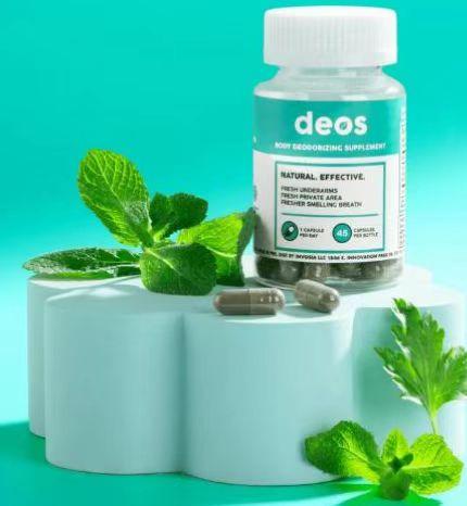 DEOS Internal Deodorant Supplement - Full Body Deodorizer for Gut Health, Skin Health, Detox & Digestion Support-Natural Odor Control Chlorophyll Pills for Head-to-Toe Freshness| 30 Capsules Body Care Plant