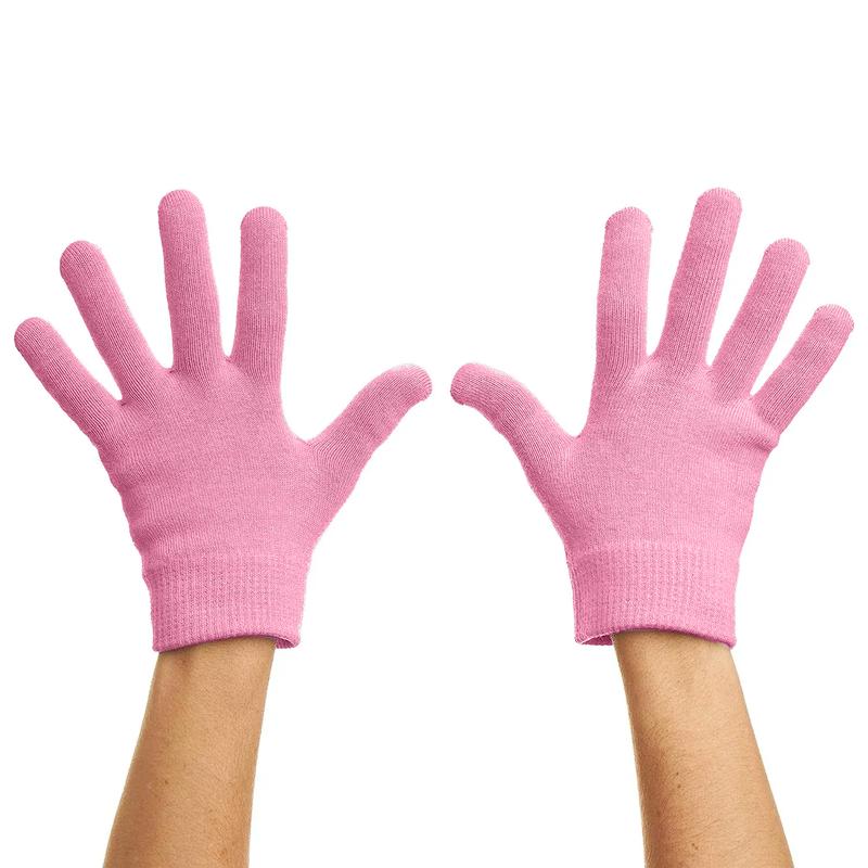 Moisturizing Gel Socks and Gloves Spa Gloves and Socks Set Skin Care Winter Socks for Dried Cracked Feet and Hands Pink Moisturizing Gel