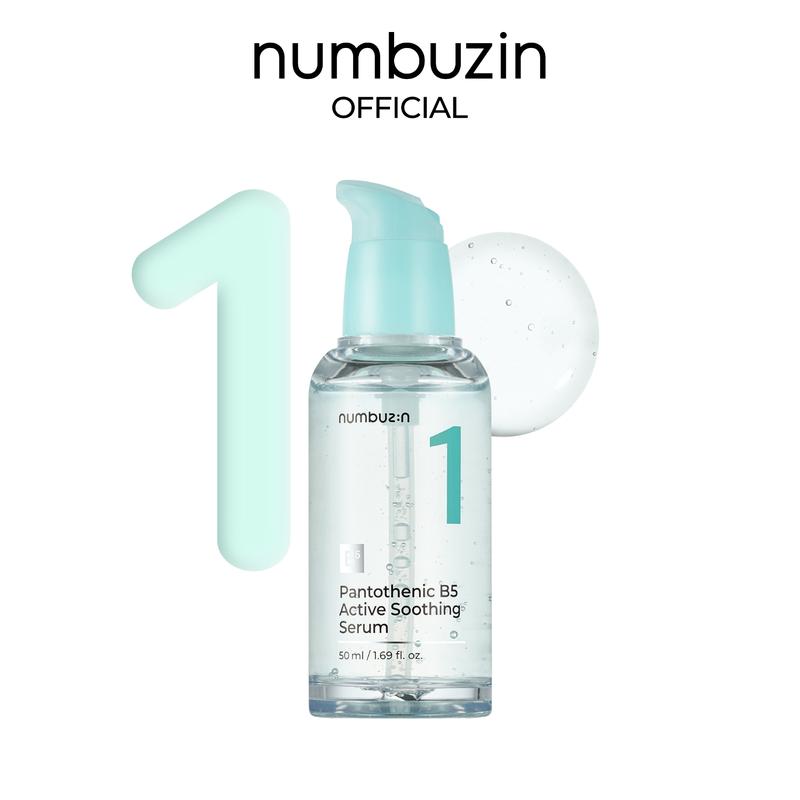 numbuzin No.1 Pantothenic B5 Active Soothing Serum | Lightweight Facial Serum | Hydrating, Excess Oil Control, Acne Soothing | Pantothenic Acid, Niacinamide | Skincare Comfort