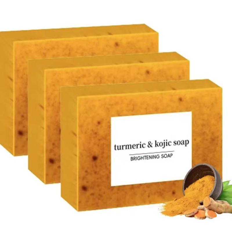 3pcs Turmeric soap lemon soapkojic acid soap ginger hand-made cold soap bath soap