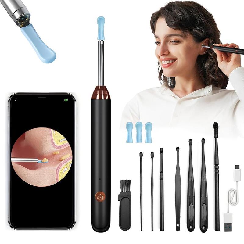 Electric Ear Wax Removal Tool, 1 Box Rechargeable LED Ear Wax Remover, Ear Cleaning Tool for Adults, Ear Wax Removal Kit, Personal Health Care Product, Christmas Gift