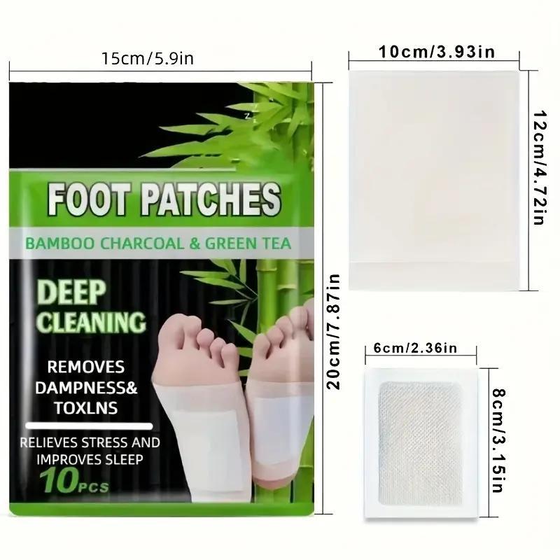 Deep Cleansing Foot Patches, 30pcs Natural Bamboo Vinegar Ginger Powder Foot Pads for Foot Care, Adhesive Sheets for Relaxation