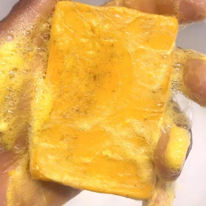 Lemon Turmeric & Kojic Acid Brighetning Soap, Turmeric Soap Set with Soap Saver Bags