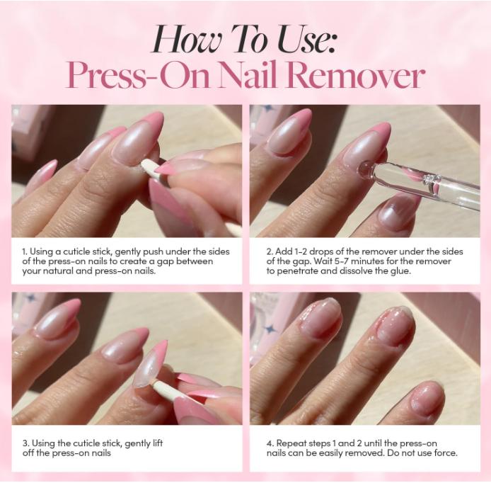 Glamnetic Press On Nail Remover | Odorless, No Acetone, Gentle Press-On Nail Remover Serum for Fake Nails | 30 ml 1.01 fl. oz.