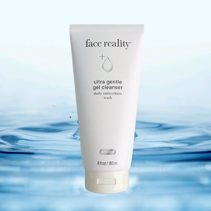 Face Reality Skincare Ultra Gentle Gel Cleanser All Skin Types Fragrance Free Sensitive Skin Facial Comfort Daily Facial Wash Cleansing Facial Cleansing Skin Repair Radiant Green Tea Glycerin Hyaluronic Acid Hydrating Amino Acid Oil Control