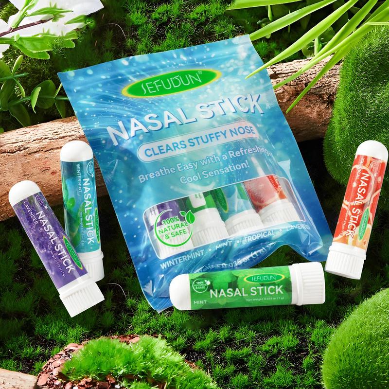 Nasal Stick, 4 Counts bag Nasal Cleansing Stick, Nasal Care Product for Women & Men, Daily Nasal Care Product