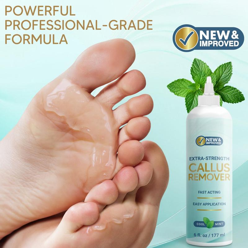 Callus Remover for Feet (Extra Strength) Foot Scrubber for Dead Skin Callus Gel - Professional Pedicure Foot Spa Essential, 6oz Smooth Nails