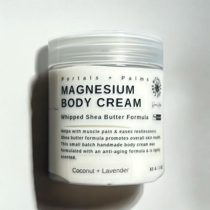 Magnesium Shea Butter Hydrating Body Cream Body Care Coconut Scent Blend Moisturize Muscle Relaxation Nourishing Lotion Body Comfort Daily Fragrance