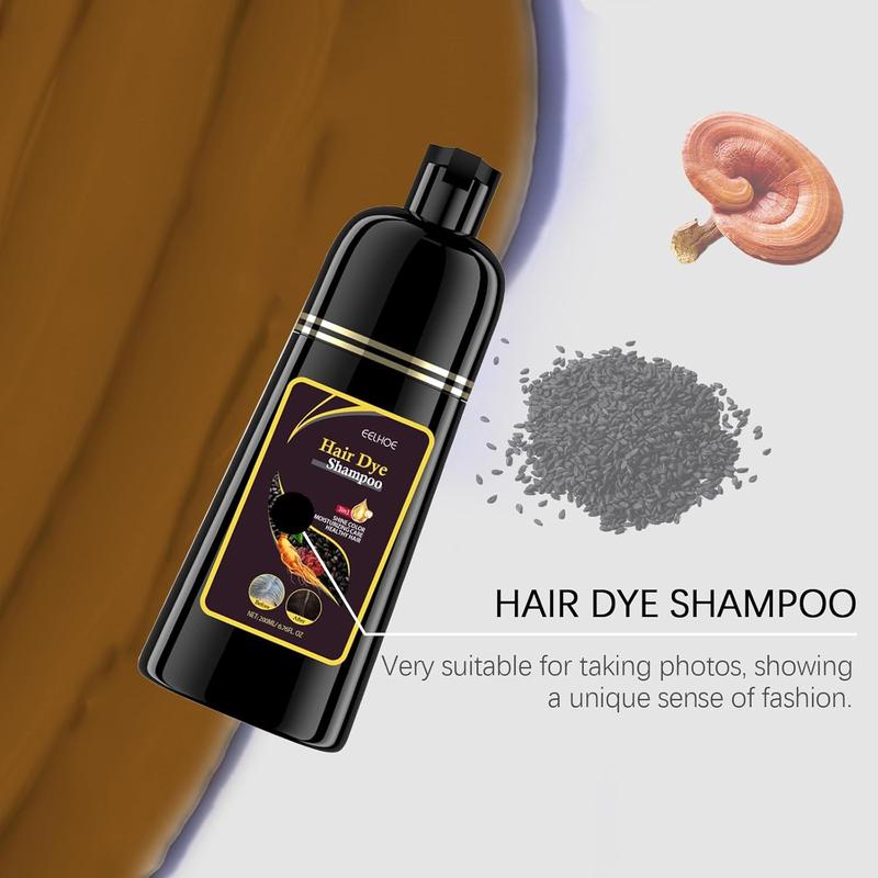 3-in-1 Natural Hair Dye Shampoo for Women & Men for Gray Hair, Long Lasting Champu Para Canas Haircoloring, Herbal Ingredients Natural Plant,Haircare