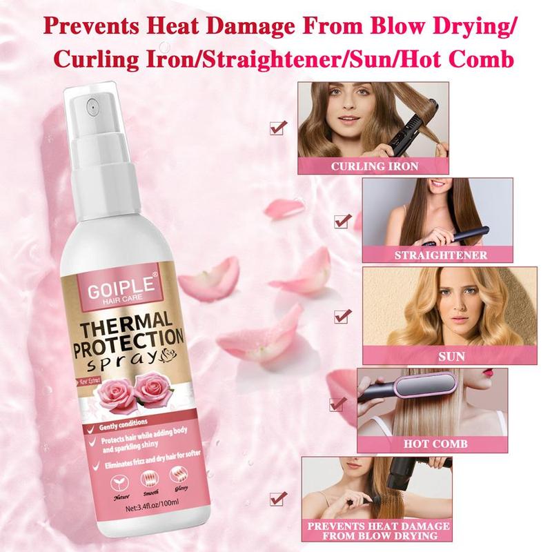 Heat Protective Spray Set, 2 Counts set Moisturizing & Smoothing Hair Spray, Hair Care & Styling Product for Women & Men