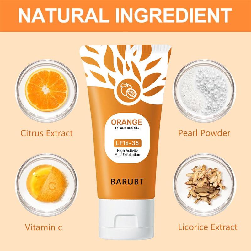 [90% People Choose] 2024 Orange Exfoliating Gel Scrub Face Body Skin, Facial Exfoliator 50g Skincare