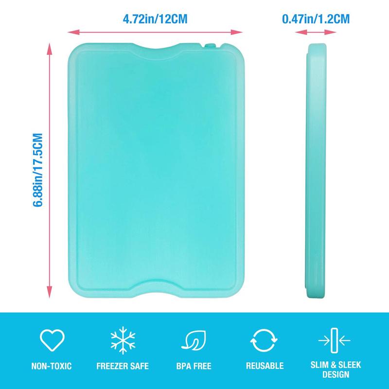 Ice Pack for Lunch Box, 4 Counts Freezer Ice Pack, Slim Long Lasting Cool Pack for Lunch Bags and Cooler, Back to School Essentials, Kitchen Gadgets, Kitchen Accessories